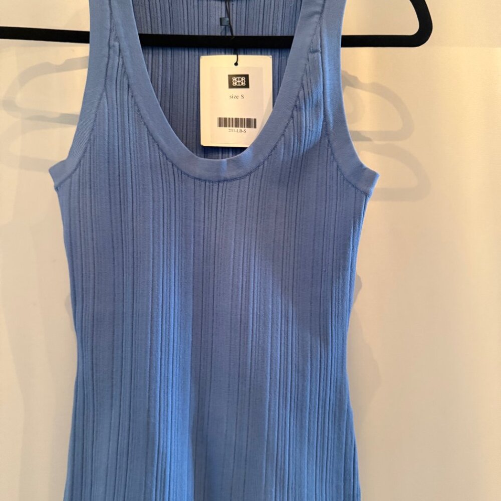 Dé Rococo: Deep Scoop Ribbed Tank Top NWT - Picture 4 of 7